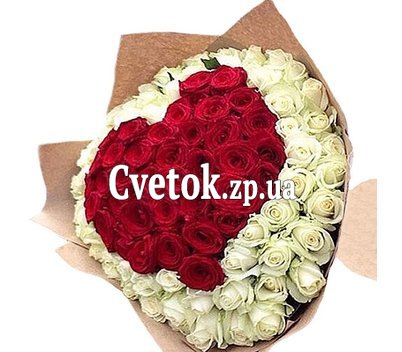 Розы в виде сердца