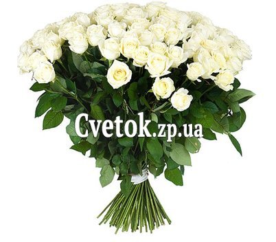 Шикарный букет белых роз