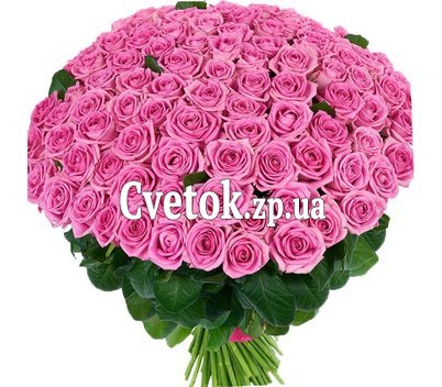 Шикарный букет розовых роз