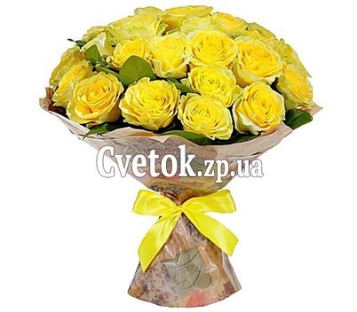 25 желтых роз