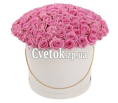 101 роза в шляпной коробке