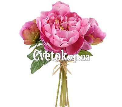 5 розовых пионов букет