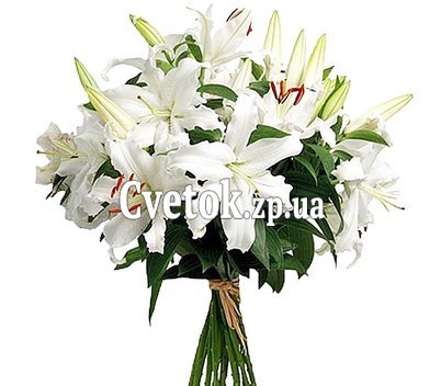 Белые лилии букет