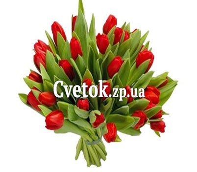 Букет красных тюльпанов