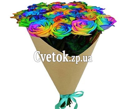 Букет радужных роз