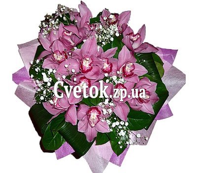 Букет розовых орхидей