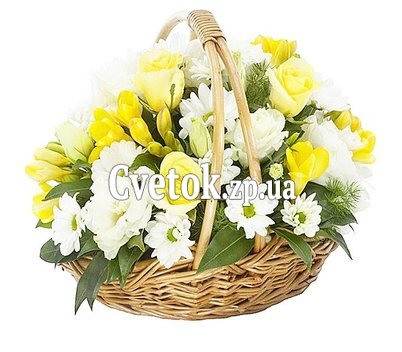 Корзина цветов для жены