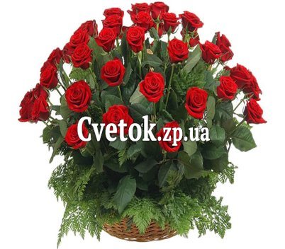 Цветочная корзина из роз