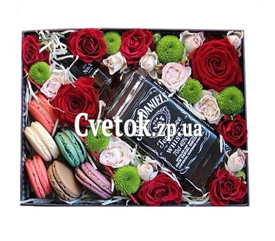Цветы и виски Jack Daniel`s