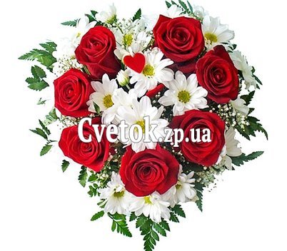 Цветы сердцем