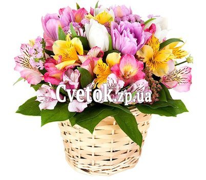 Цветы в корзине купить