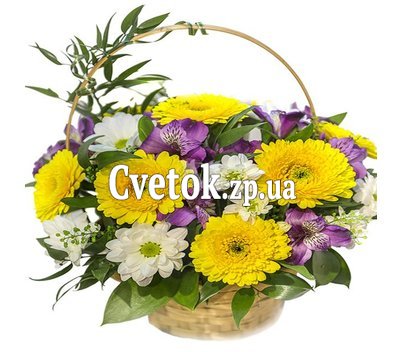 Цветы в корзинке