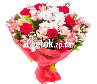 Евро букет из живых цветов
