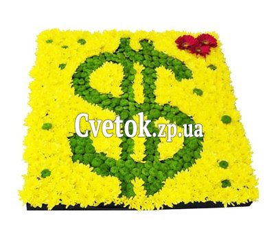Композиция из цветов - Желаю богатства
