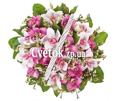 Корзина цветов на юбилей
