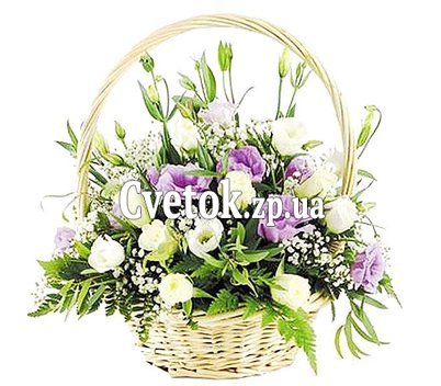 Корзина из эустомы