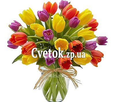 Красивый букет тюльпанов