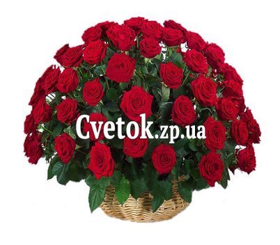 Красные розы в корзине мужчине на юбилей