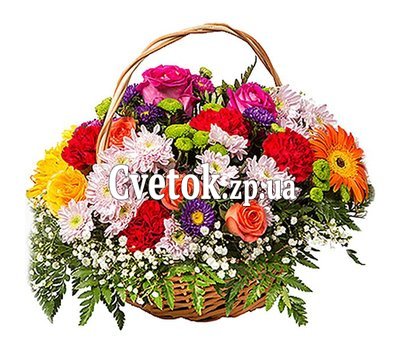 Летняя корзина цветов