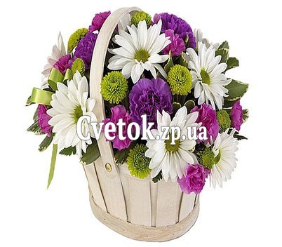 A small basket of flowers