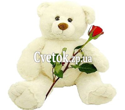 Мишка с цветами