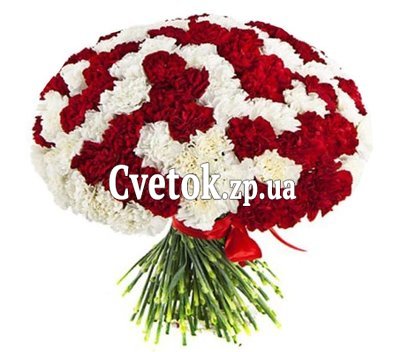 Огромный букет из 101 гвоздики