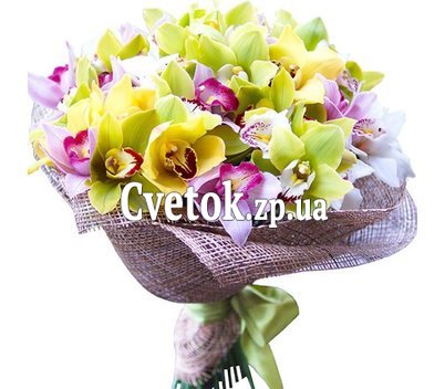A huge bouquet of orchids