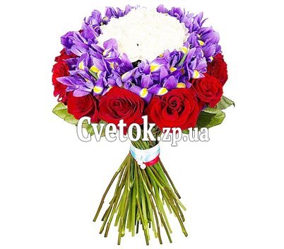 Оригинальный букет с ирисами