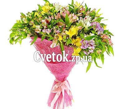 Шикарный букет альстромерий