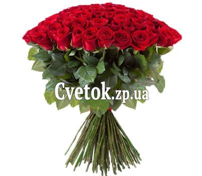 101 красная роза 90 см