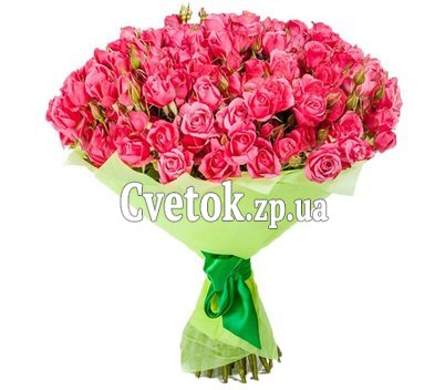 45 розовых спрей роз в букете