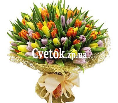 Букет 101 тюльпан