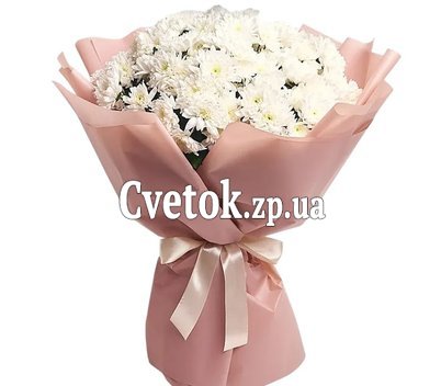 Букет белых хризантем