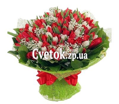 Букет из 101 тюльпана