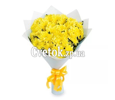 Букет из 5 желтых хризантем