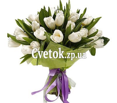 Букет из белых тюльпанов