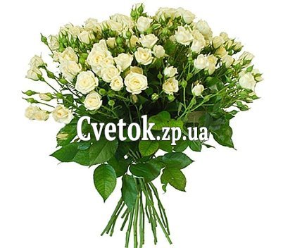 Букет из белых кустовых роз