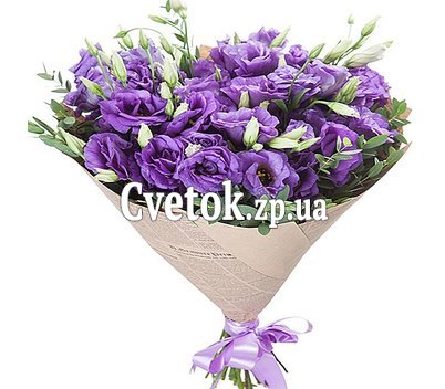 Букет из фиолетовых эустом