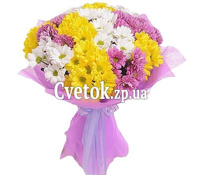 Букет из кустовых хризантем