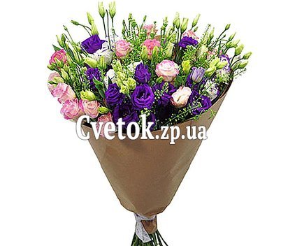 Букет из разноцветных эустом