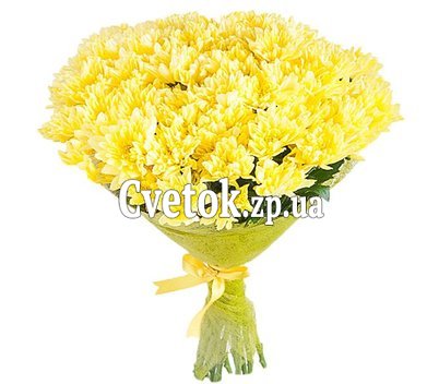 Букет из желтых хризантем