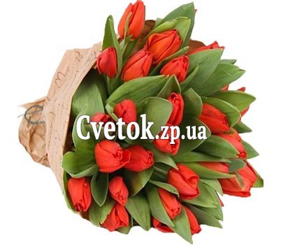 Букет красные тюльпаны