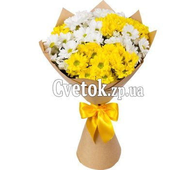 Букет с хризантемами