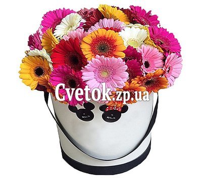 Цветы в круглой коробке