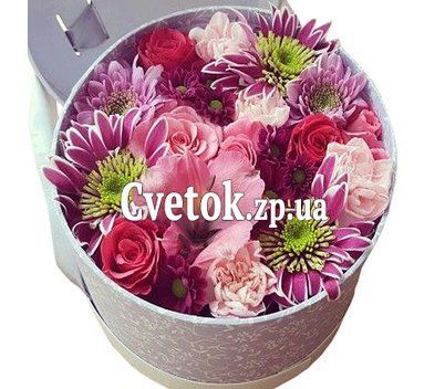 Цветы в шляпной коробке купить