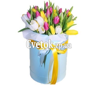 Коробка из 35 тюльпанов