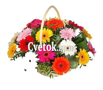 Корзина из 21 герберы