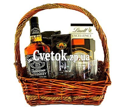 Корзина мужчине с виски Jack Daniel`s