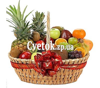 Basket with exotic fruits