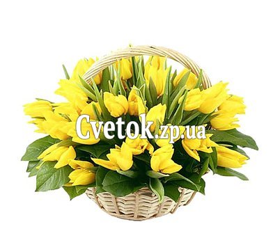 Корзина тюльпанов